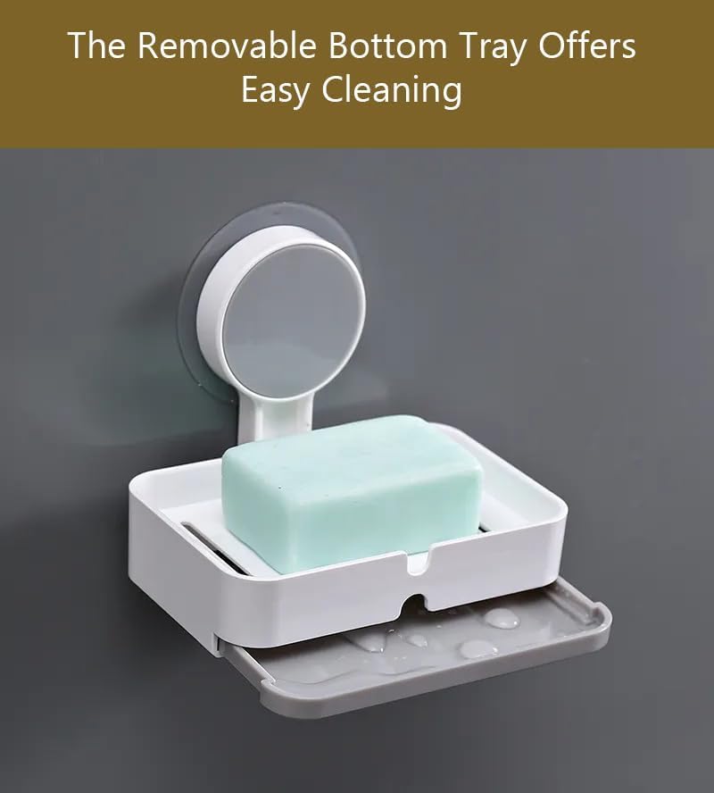 POTENTIA Adhesive Soap Holder - No Drilling Waterproof Removable