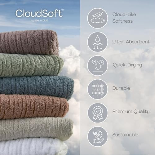 SKL Home CloudSoft Cotton Luxury Bath Towel - Soft Plum