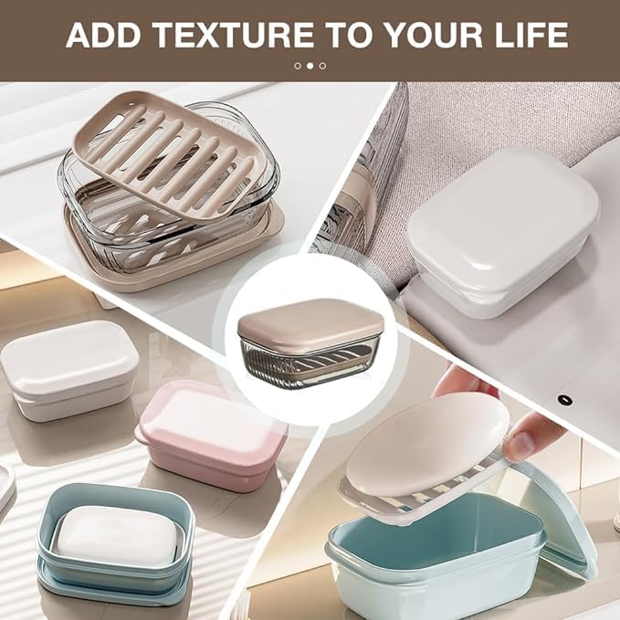 loutlo Travel Soap Case with Lid - Leakproof Portable Holder