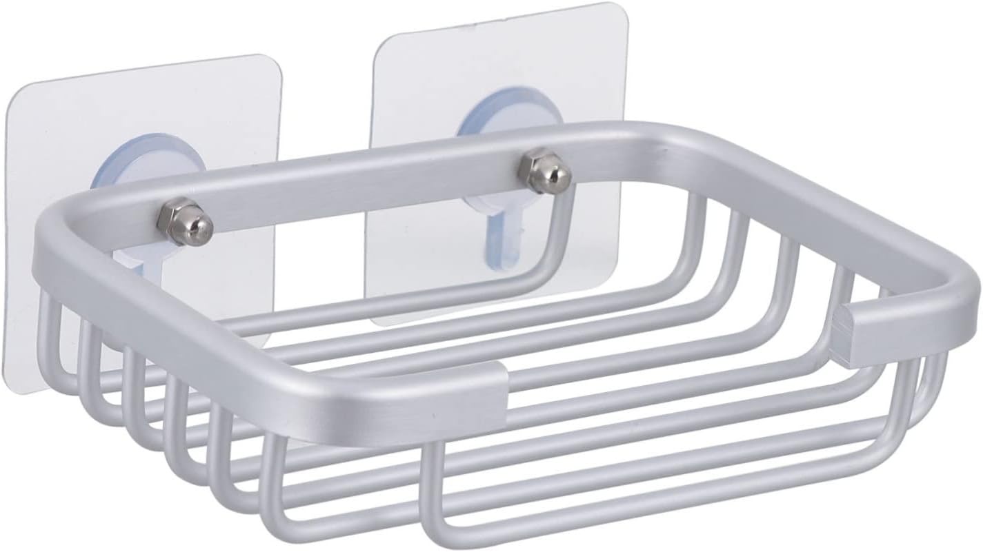 Yardenfun Self Draining Aluminum Soap Dish Holder for Bathroom