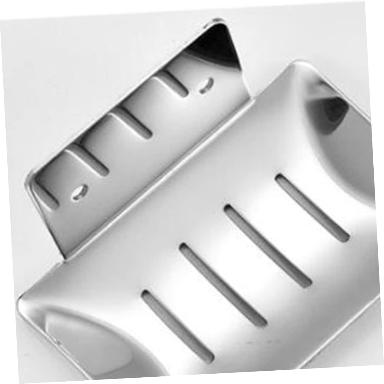 Healifty Modern Stainless Steel Soap Dish Holder for Bathroom Kitchen and Laundry