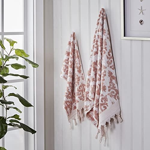 SKL Home Mirage Fringe Bath Towel Blush