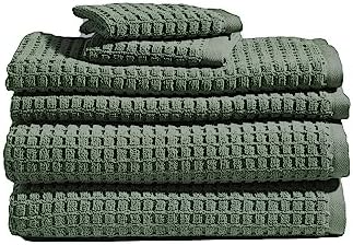 DKNY Quick Dry Cotton Towel Set - 2 Bath 2 Hand 2 Washcloths Moss