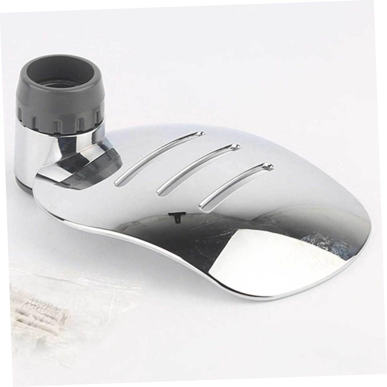 2pcs Silver Soap Holder Hollow Drain Design for Bathroom and Kitchen