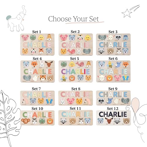 Zuzu Puzzle Personalized Wooden Name Puzzle for Toddlers
