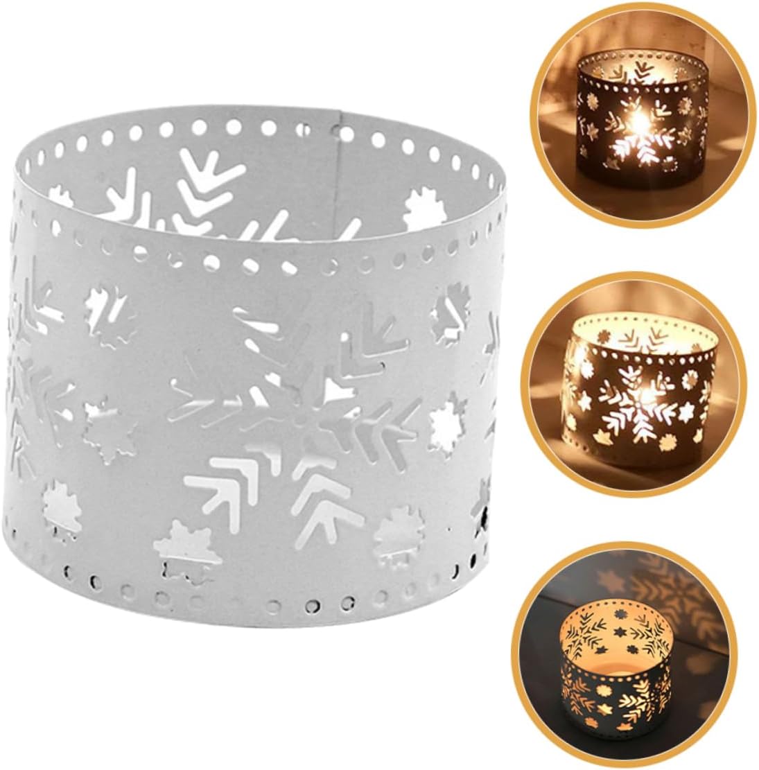 Iron Christmas Candleholder Snowflake Home Decor