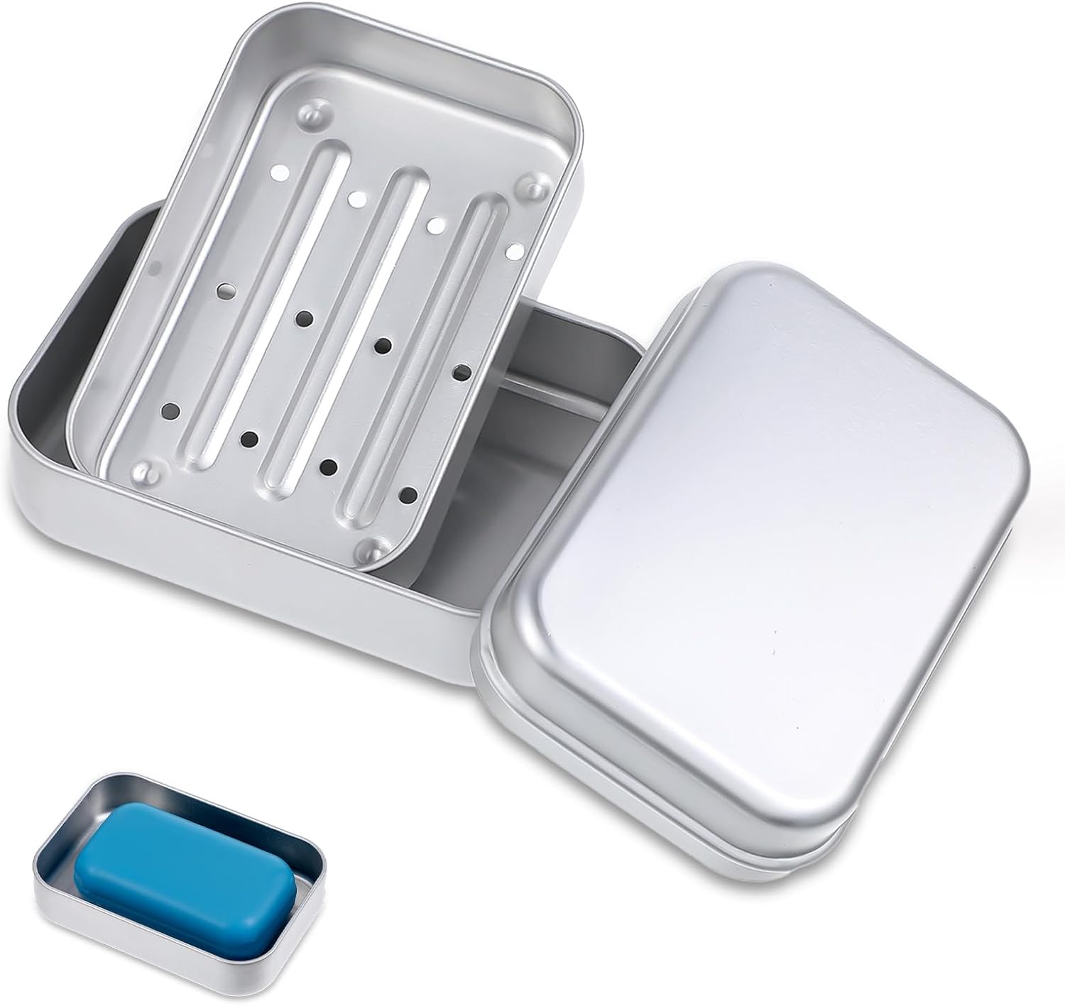 Tyqour Aluminium Travel Soap Container with Lid