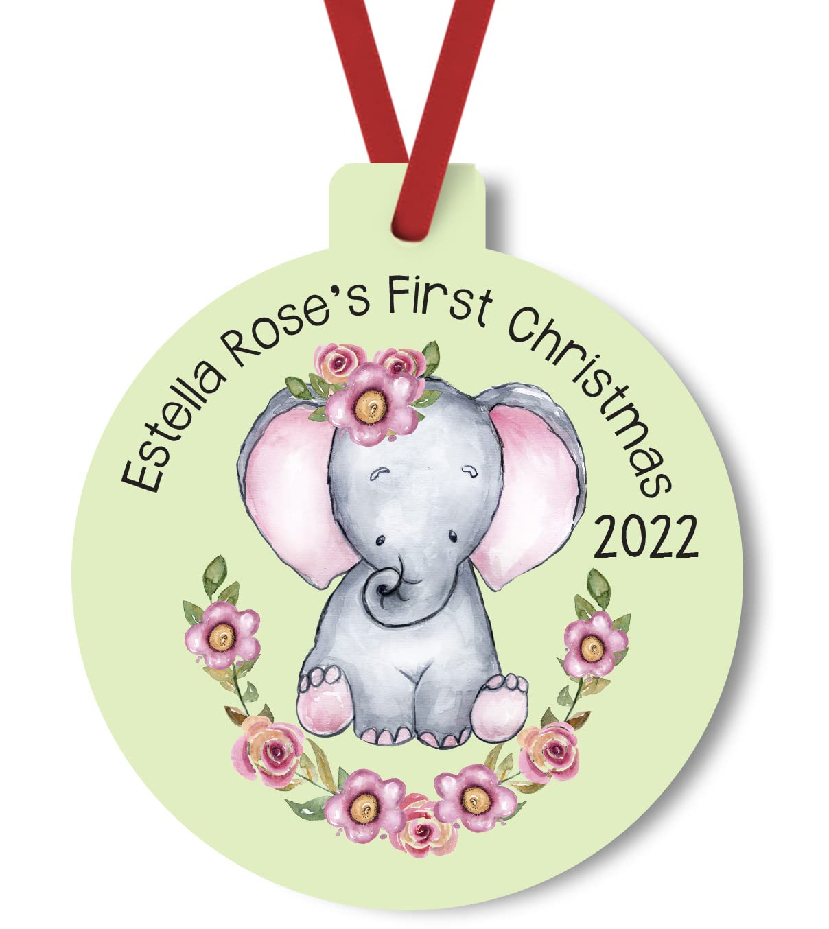 Babys First Christmas 2022 Personalized Ornament