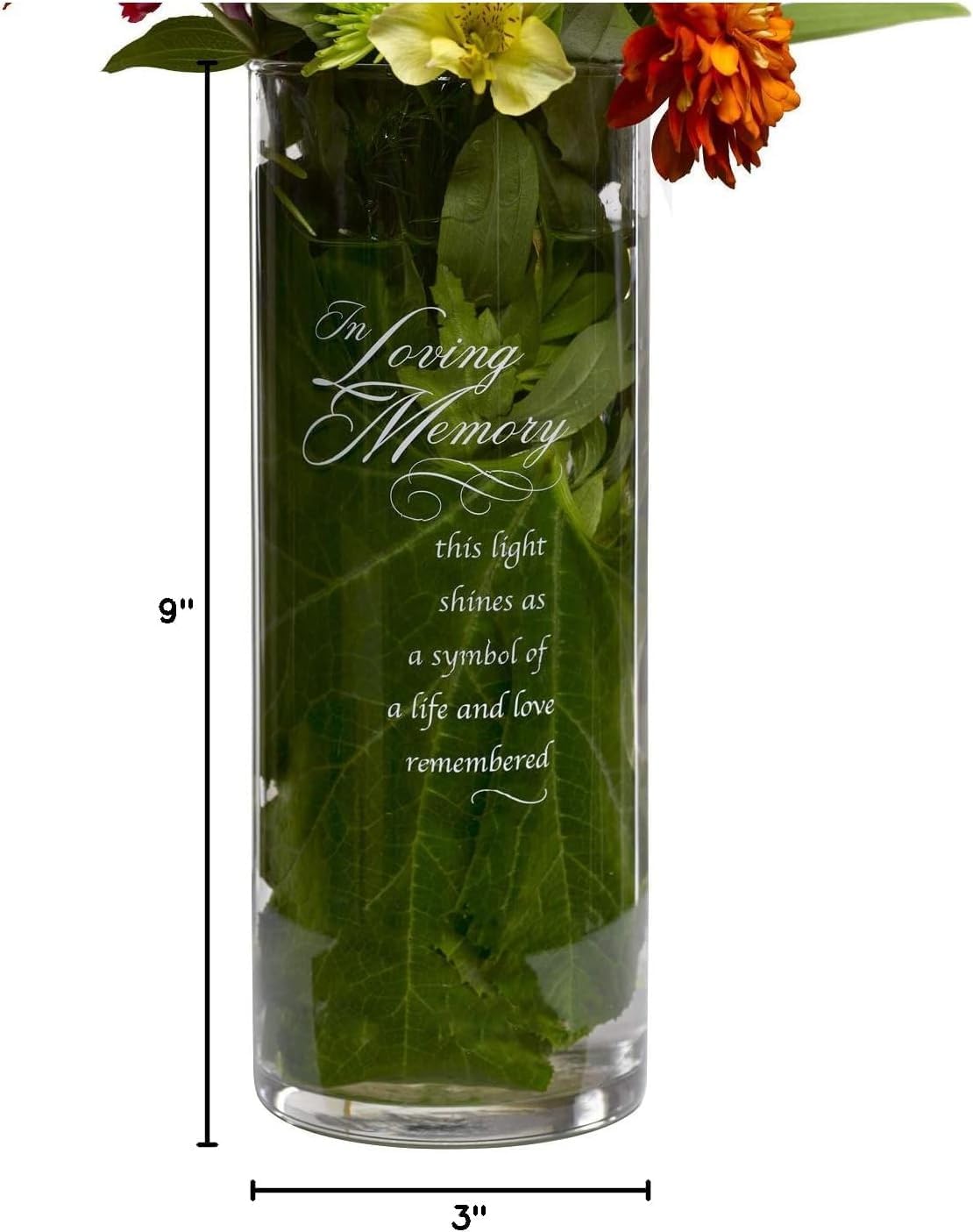 In Loving Memory Candlestick Holder 9x3 Inches