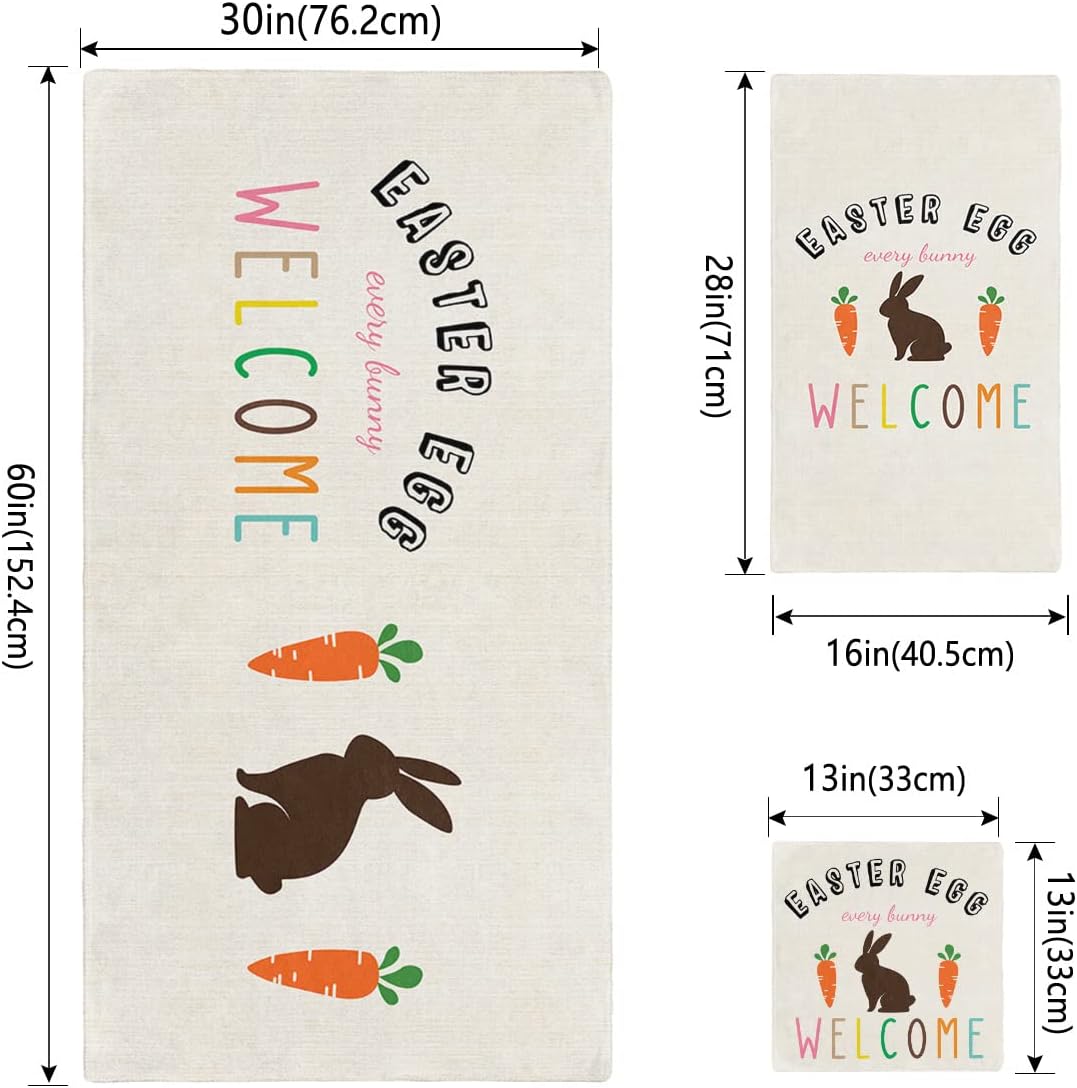 Chees D Zone Easter Bunny Carrot Bath Towel Set