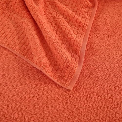Tommy Hilfiger Brick Texture Orange Towel Set 6 Pack