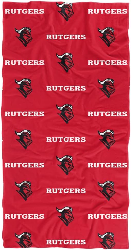 LOGOVISION Rutgers University Bath Towel 30x60 Logo Pattern