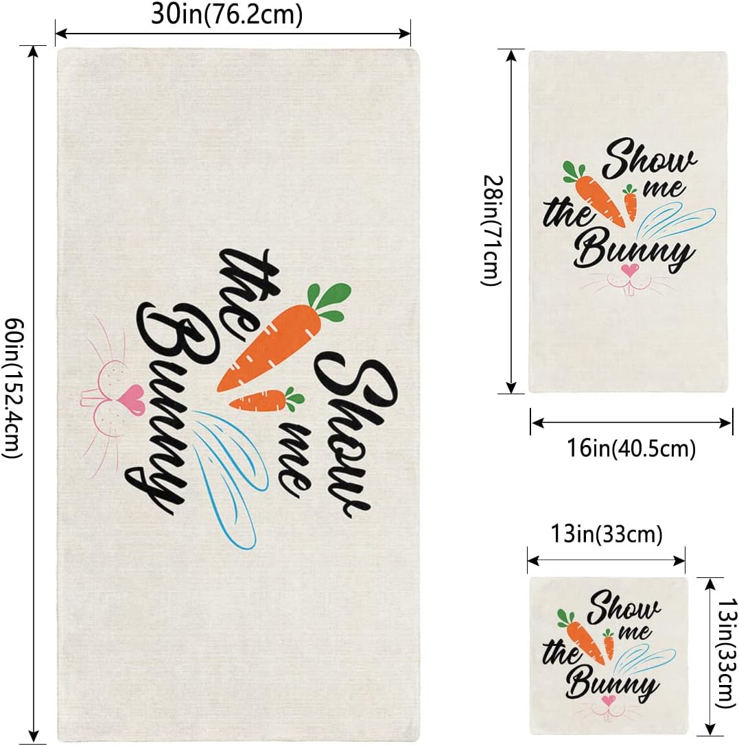 Chees D Zone Spring Easter Bunny Carrot Bath Towel Set