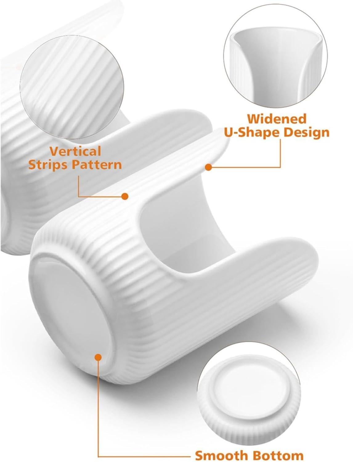 AOIROE Plastic Bathroom Cup Dispenser with Vertical Stripes