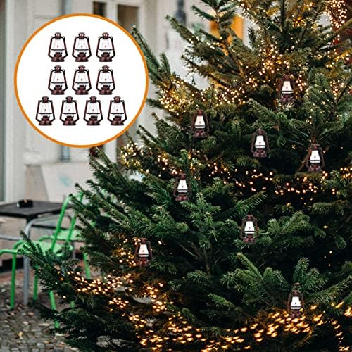 DOITOOL 10 Pcs Mini Copper Lanterns Christmas Decor