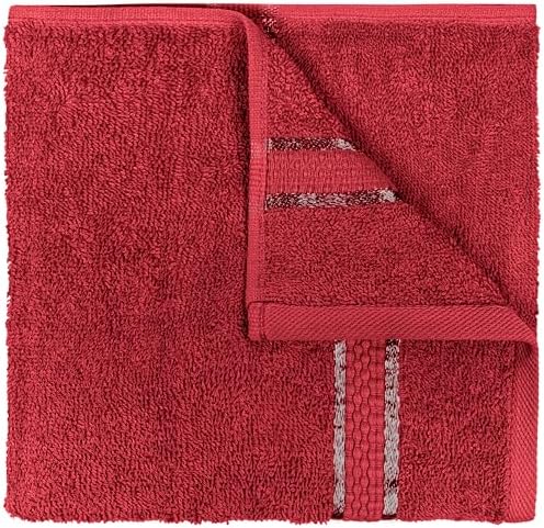 Dewall Maisons 4-Piece Dark Red Bath Towel Set