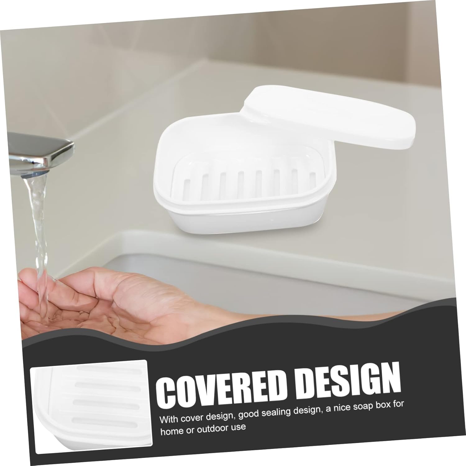 Alipis Compact Travel Soap Storage Box