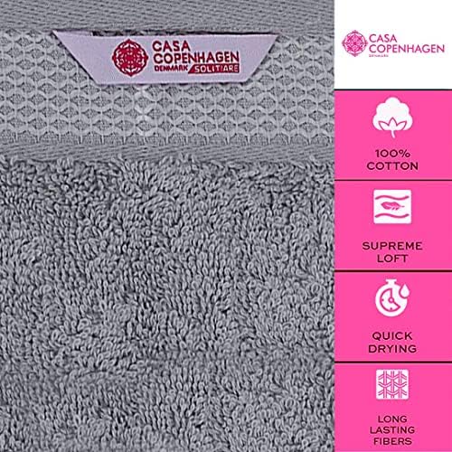 CASA COPENHAGEN Grey Violet Turkish Towel Set 6 Piece