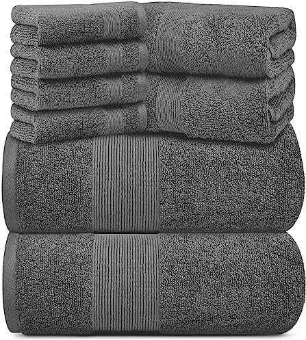 White Classic Resort Collection 8-Piece Towel Set