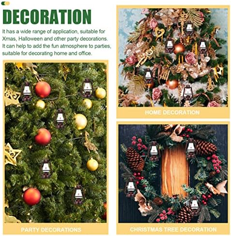 DOITOOL 10 Pcs Mini Copper Lanterns Christmas Decor