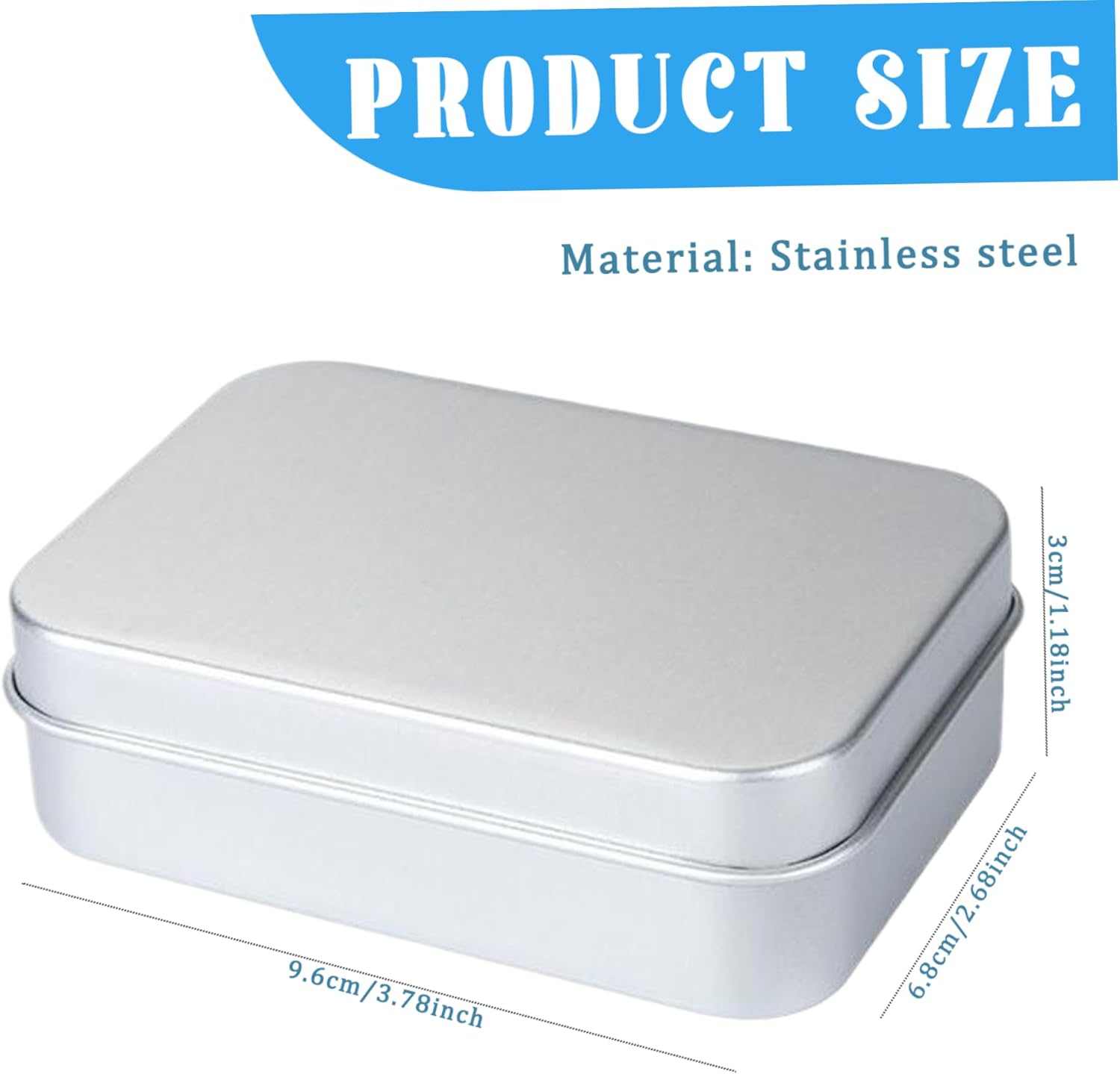 Stainless Steel Soap Travel Case 38x27x12 Inch Compact Holder with Secure Lid