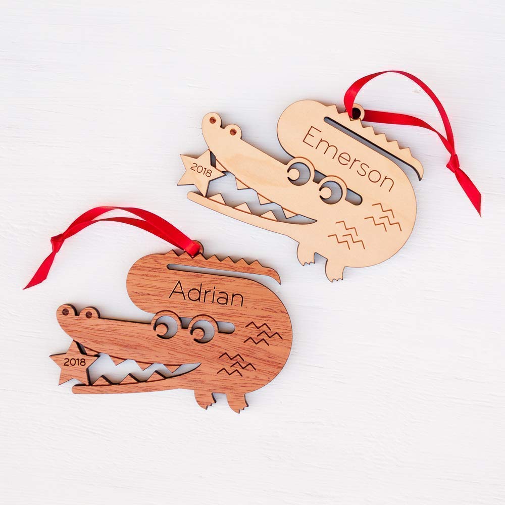 Personalized Babys First Christmas 2024 Wood Ornament