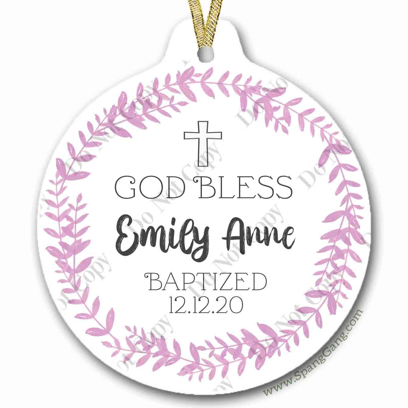 Baptism Gift for Baby Girl Christening Ornament Christmas Decoration