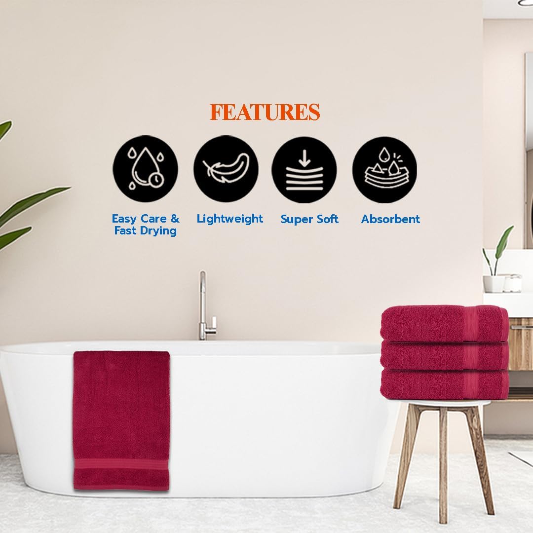 Textila Bath Towels - 30x60 Inch Pack of 4 1