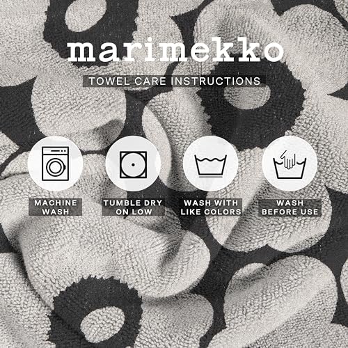 MARIMEKKO Unikko Cotton Terry Bath Towel Red