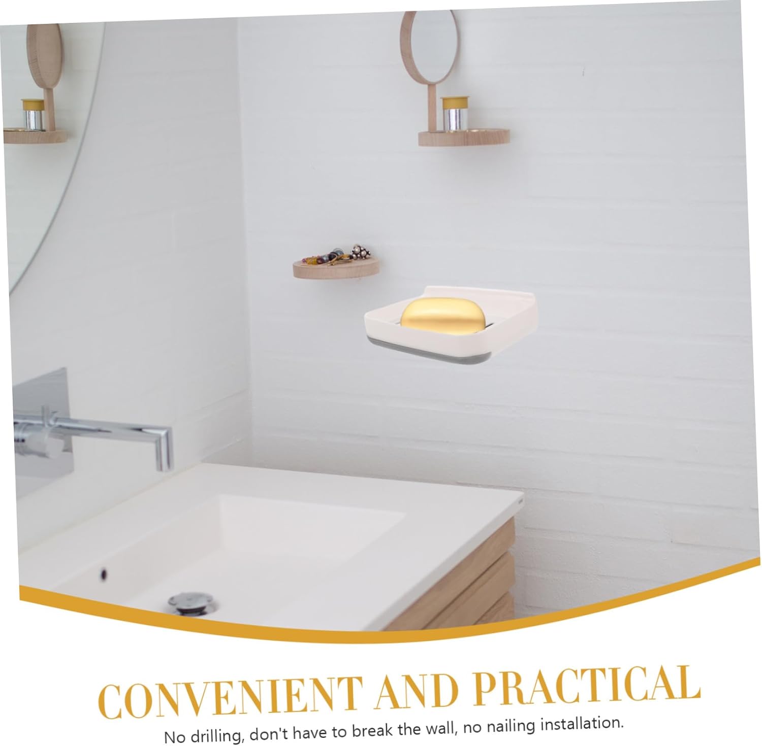 Luxshiny Bathroom Soap Holder Diatomite Tray