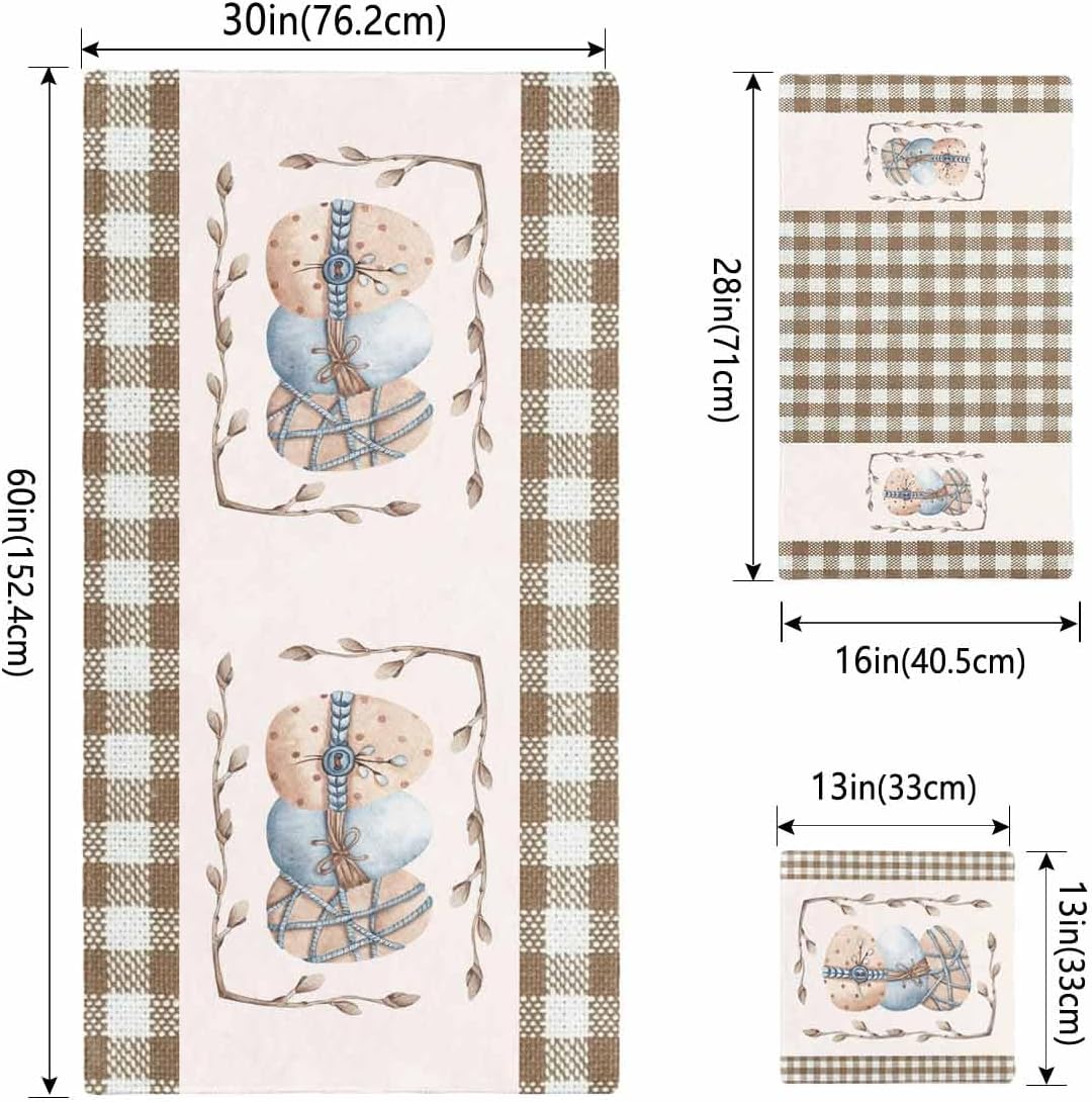 Chees D Zone Retro Easter Egg Leaves Cotton Bath Towel Set