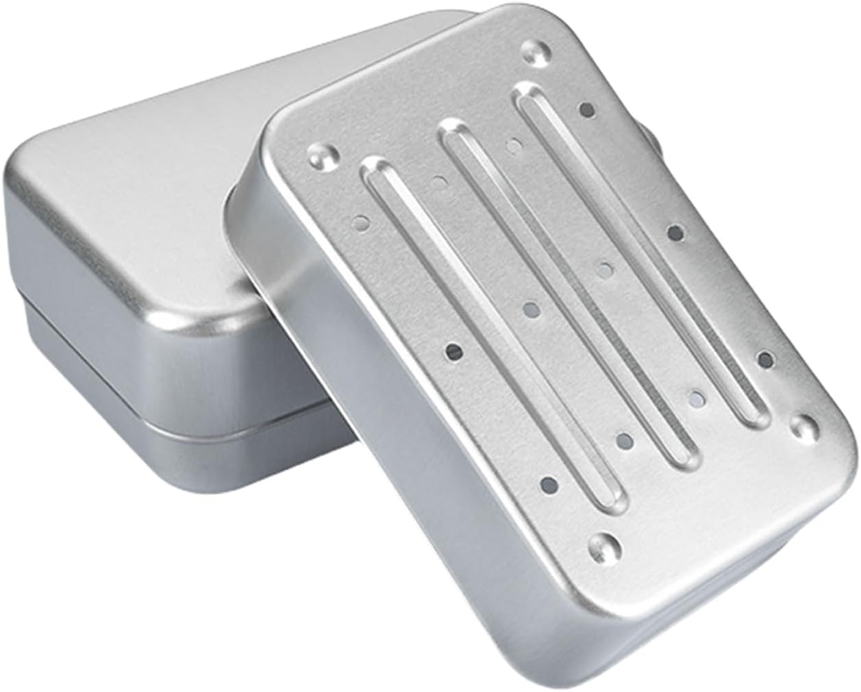 RUMDS Square Aluminum Soap Dish with Lid 1