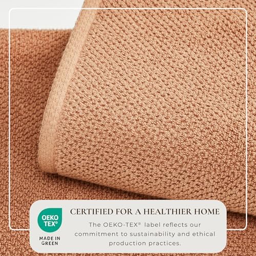 Great Bay Home Orange Bath Towels 6-Piece Set 1