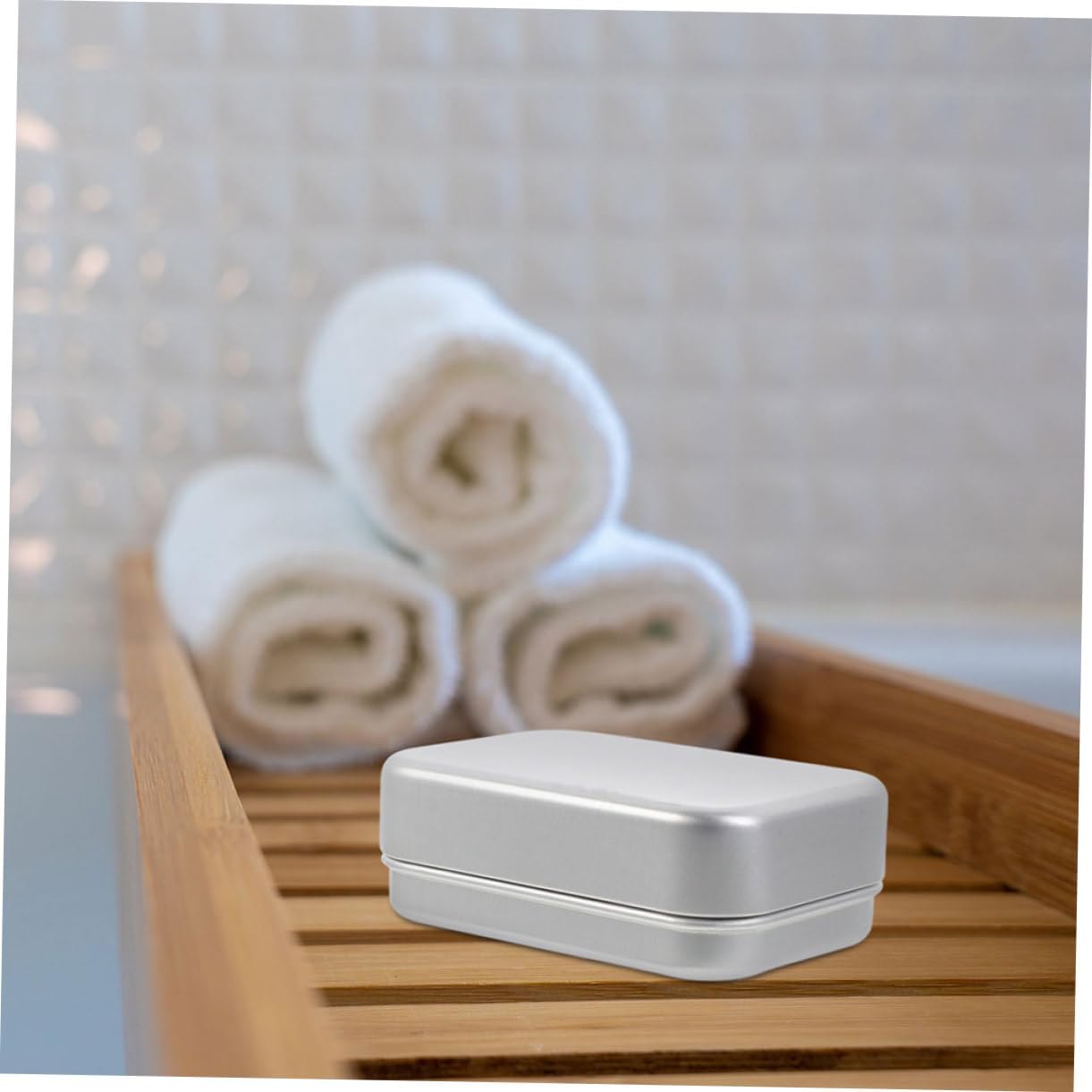Zerodeko 2Pcs Aluminum Travel Soap Dish with Leak-Proof Lid