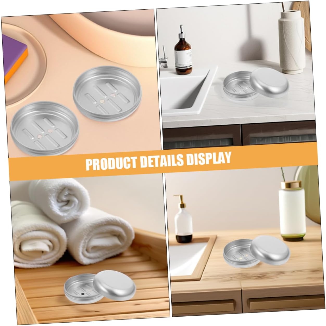 PERSELOSO Travel Aluminum Soap Holder with Drainage 1