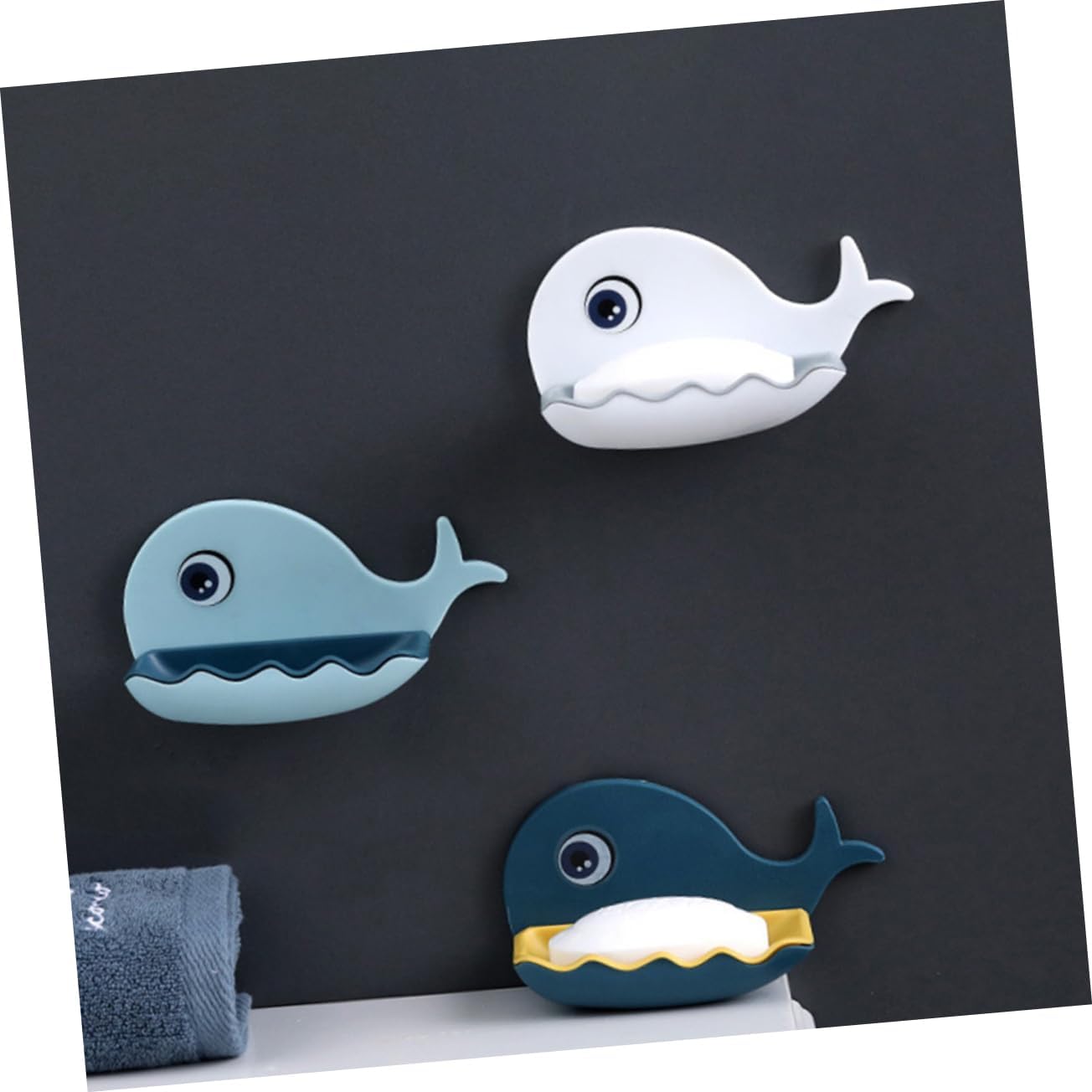 IMIKEYA Whale Shape Soap Holder Wall Mount
