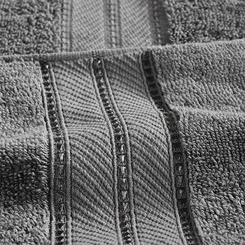 Modern Threads - 6-Piece Combed Cotton Towel Set in Charcoal