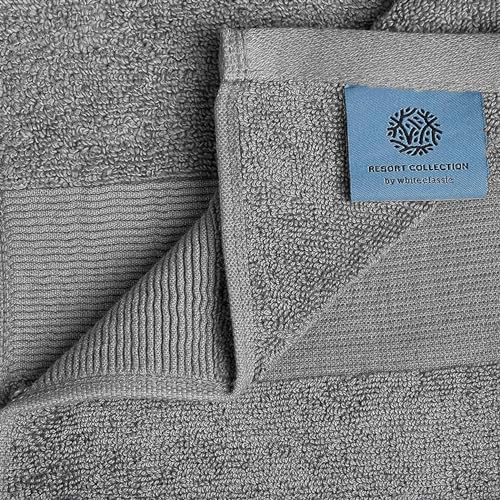 White Classic Resort Collection 8-Piece Towel Set