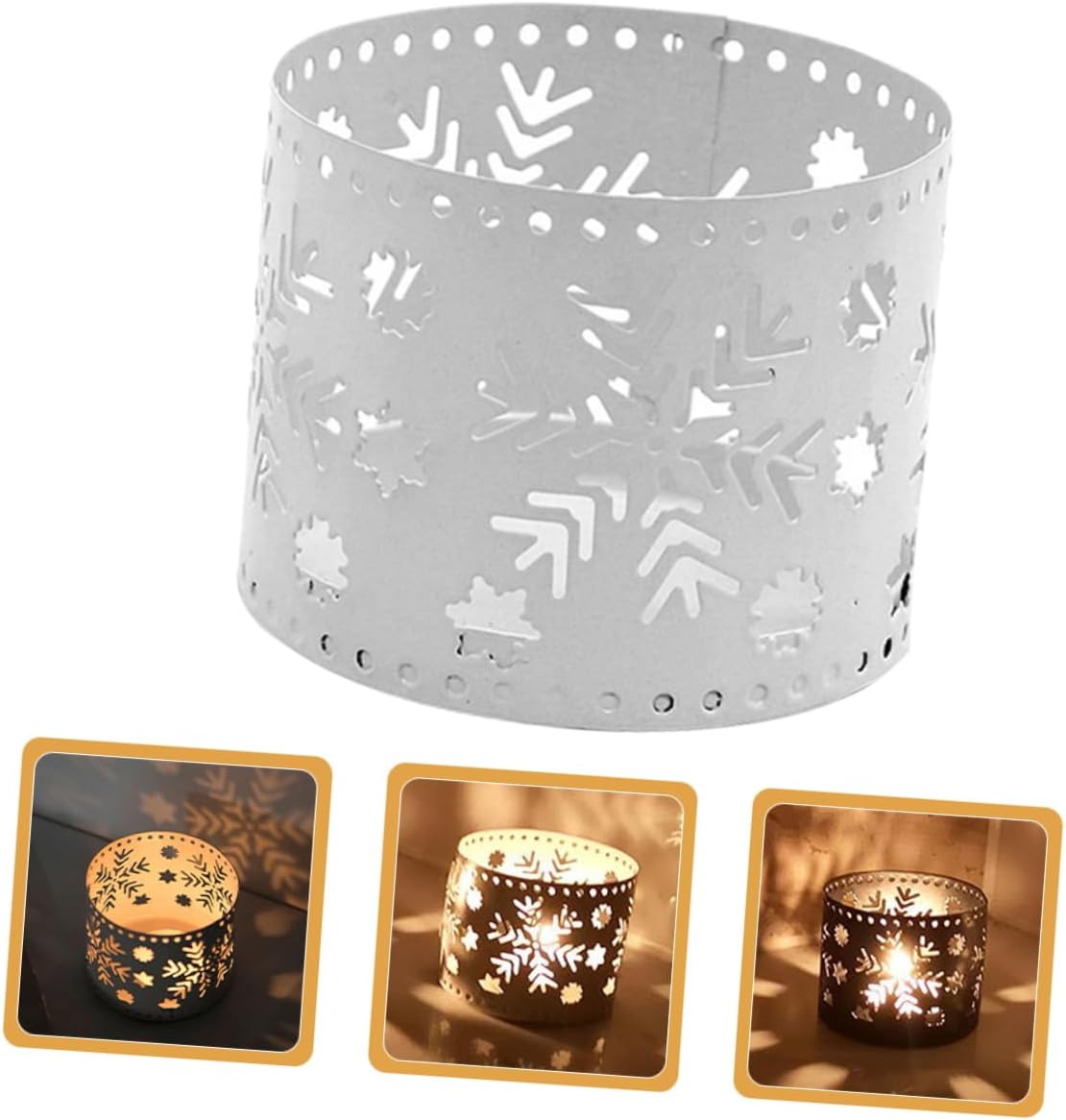 Iron Christmas Candleholder Snowflake Home Decor
