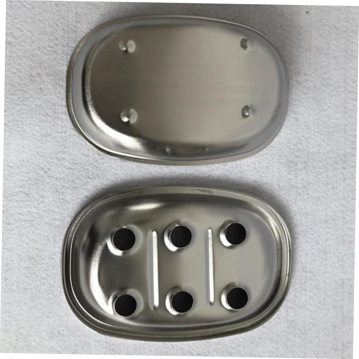 HOOTNEE Premium Stainless Steel Soap Dish Double Layer Box Drainer