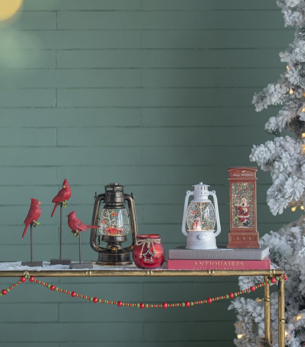 Dyncan Festive LED Christmas Lantern with Snowman Tree 1