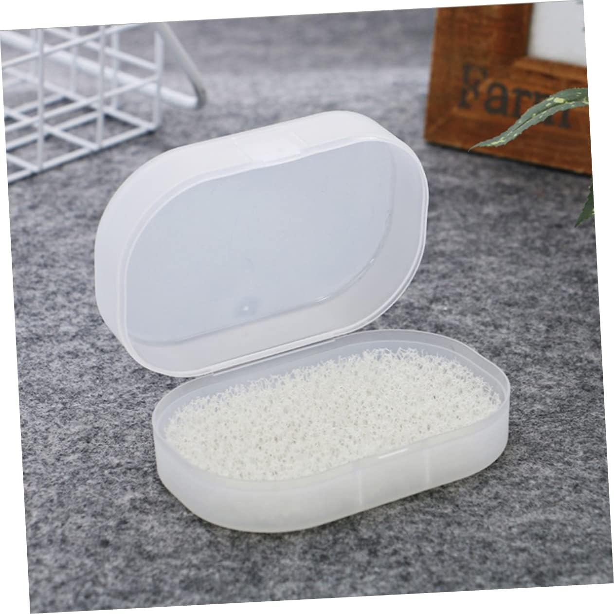 Beatifufu Plastic Soap Dish Waterproof Anti-Slip Holder