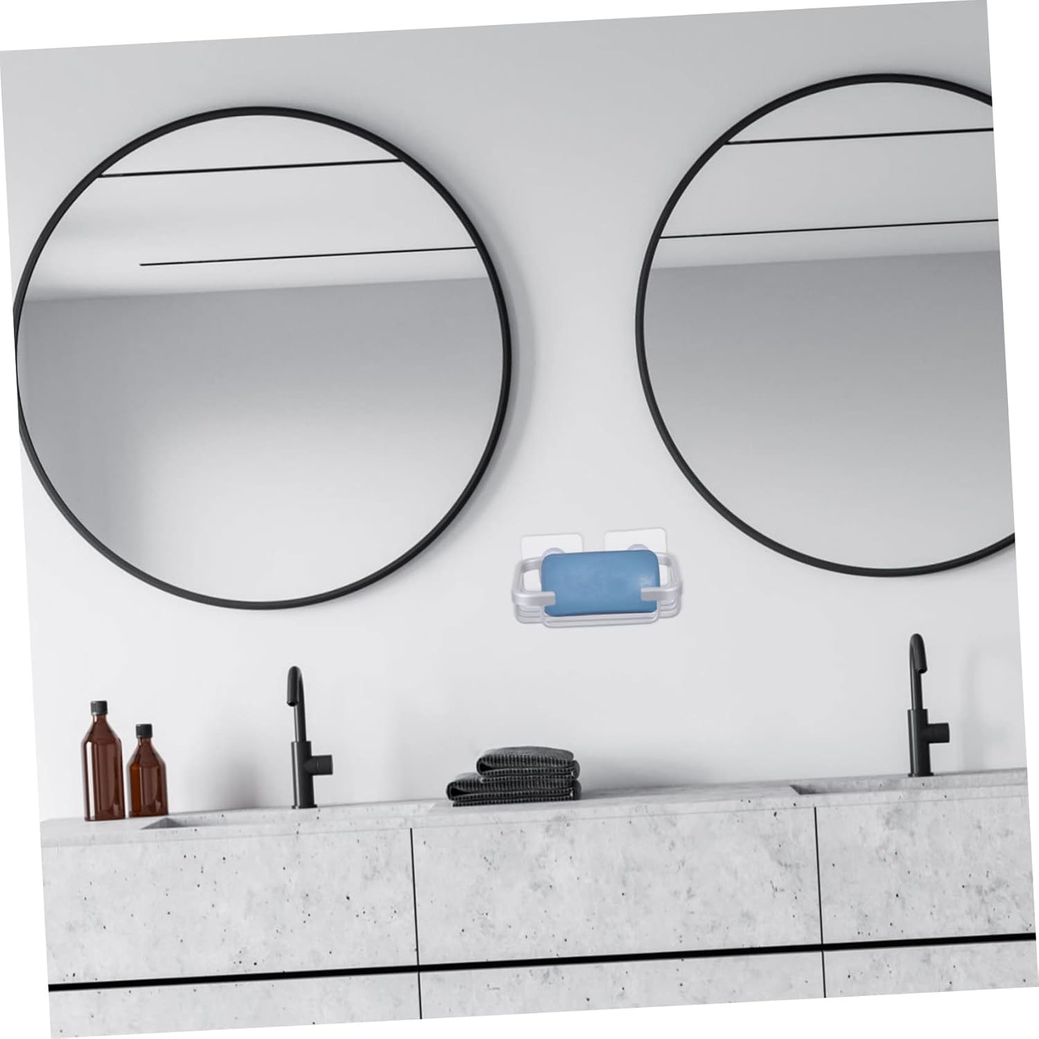 HOLIDYOYO Stainless Steel Wall Soap Dish Set