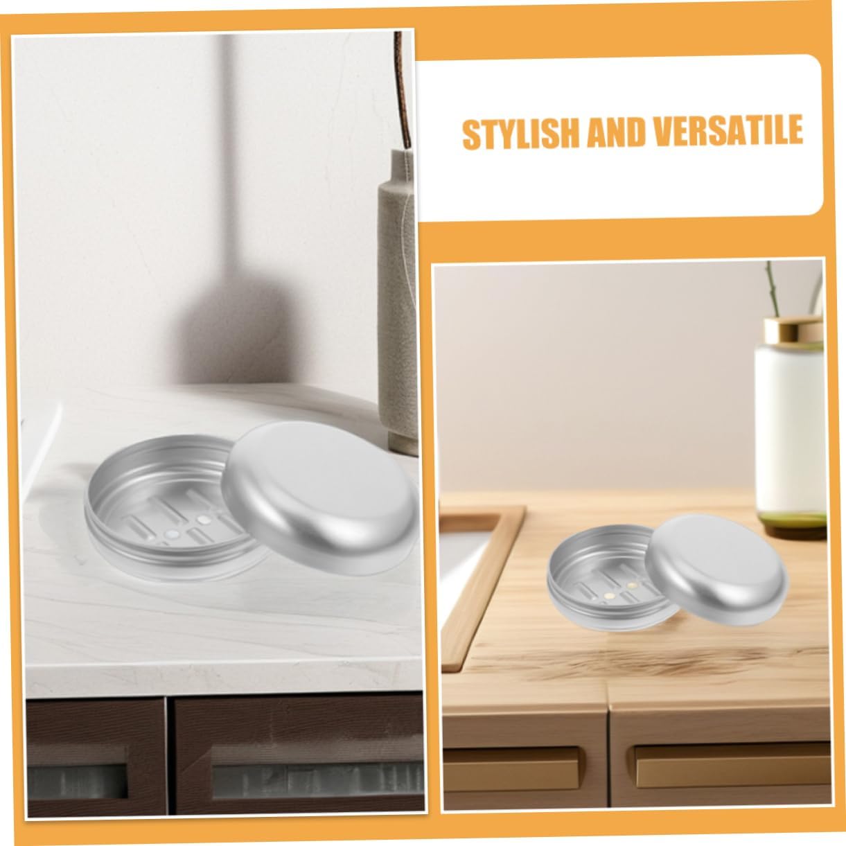 Space-Saving Round Aluminum Soap Dish Travel-Friendly Easy Maintenance