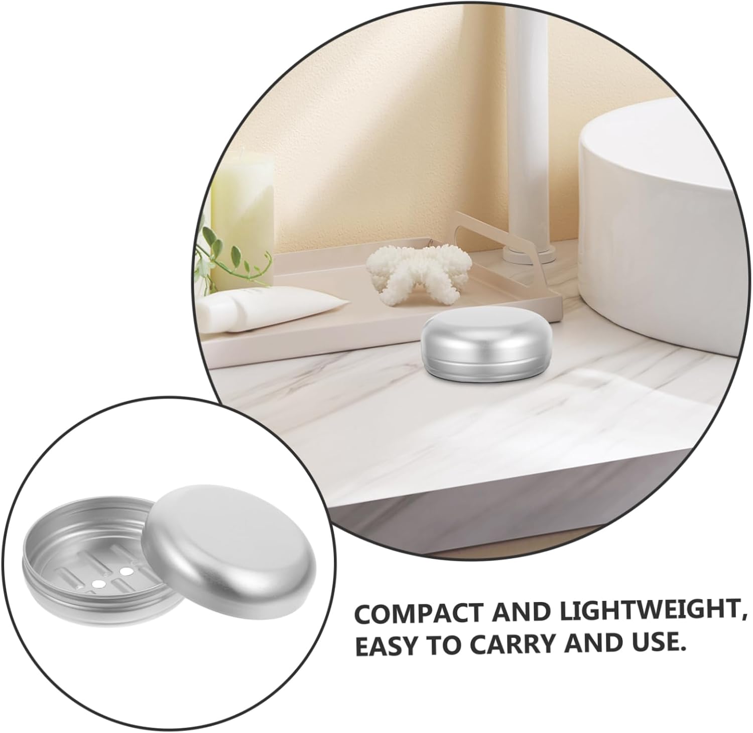 Round Travel Soap Case with Leak-Proof Lid