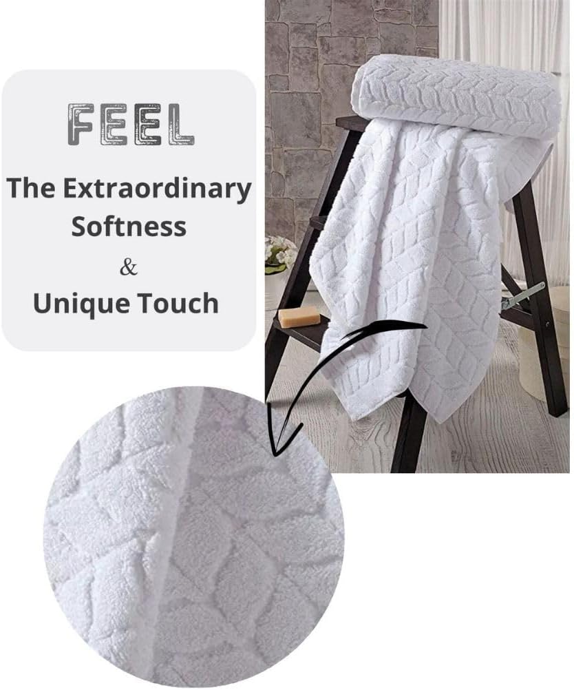 BAGNO MILANO Turkish Cotton Bath Towel Set 6 pcs Gray