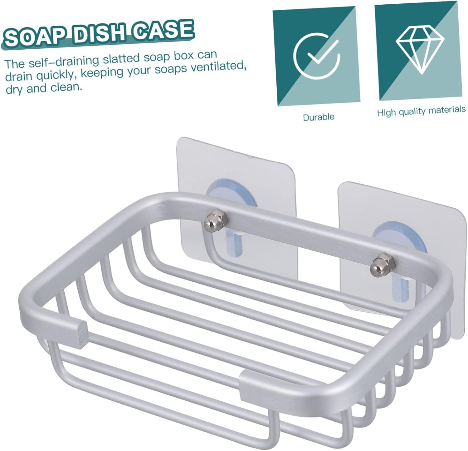 Wakauto Self-Draining Soap Dish Holder for Bathroom