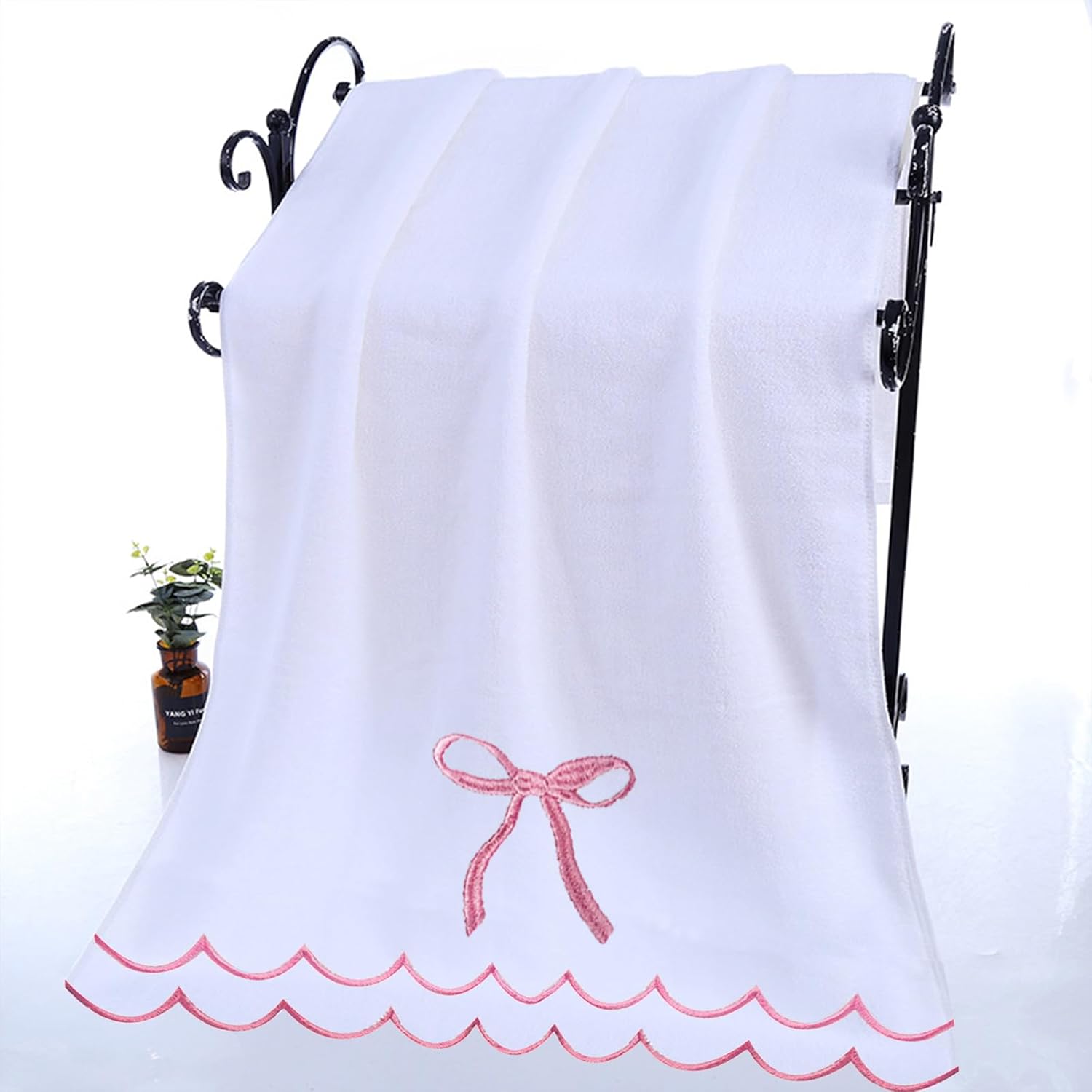 4 Set Cute Blue Coquette Bow Towels Set