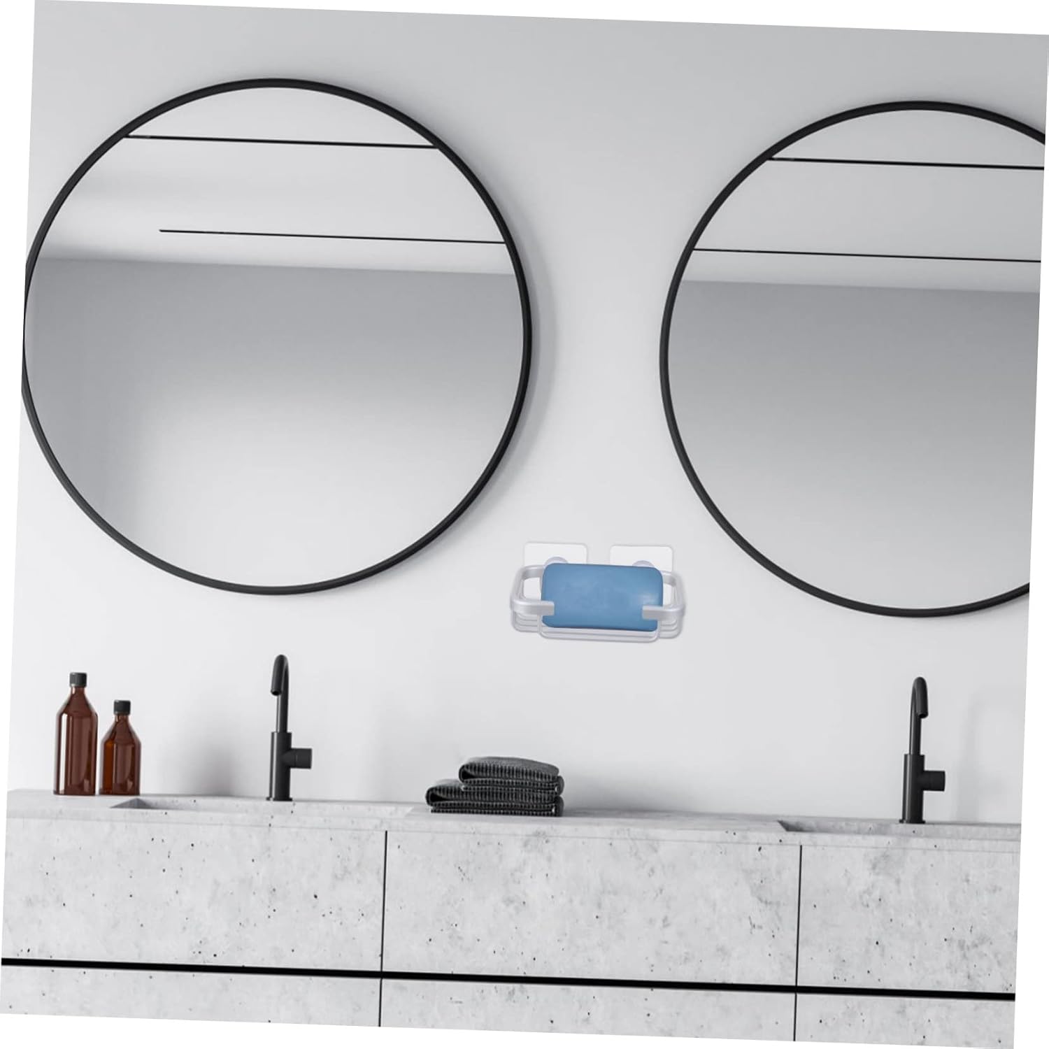 HAKIDZEL 1set Stainless Steel Soap Dish
