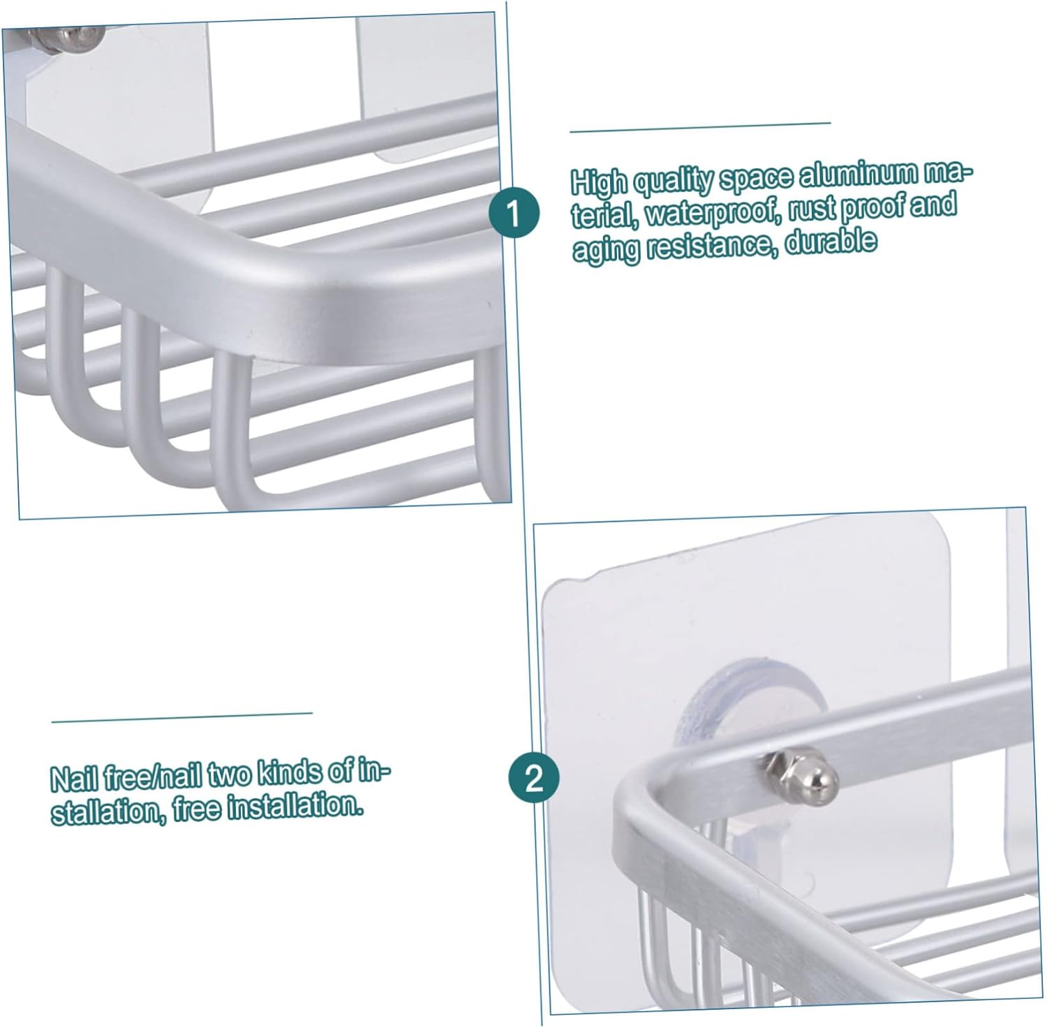 PAMINGONO Wall Mounted Soap Dish with Drainage 1